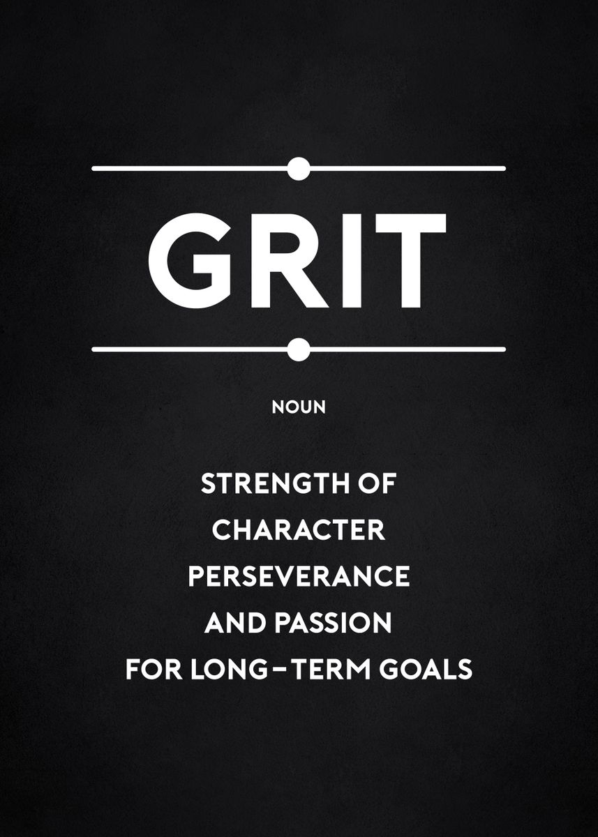 'Grit definition' Poster by Motivational Anime Displate