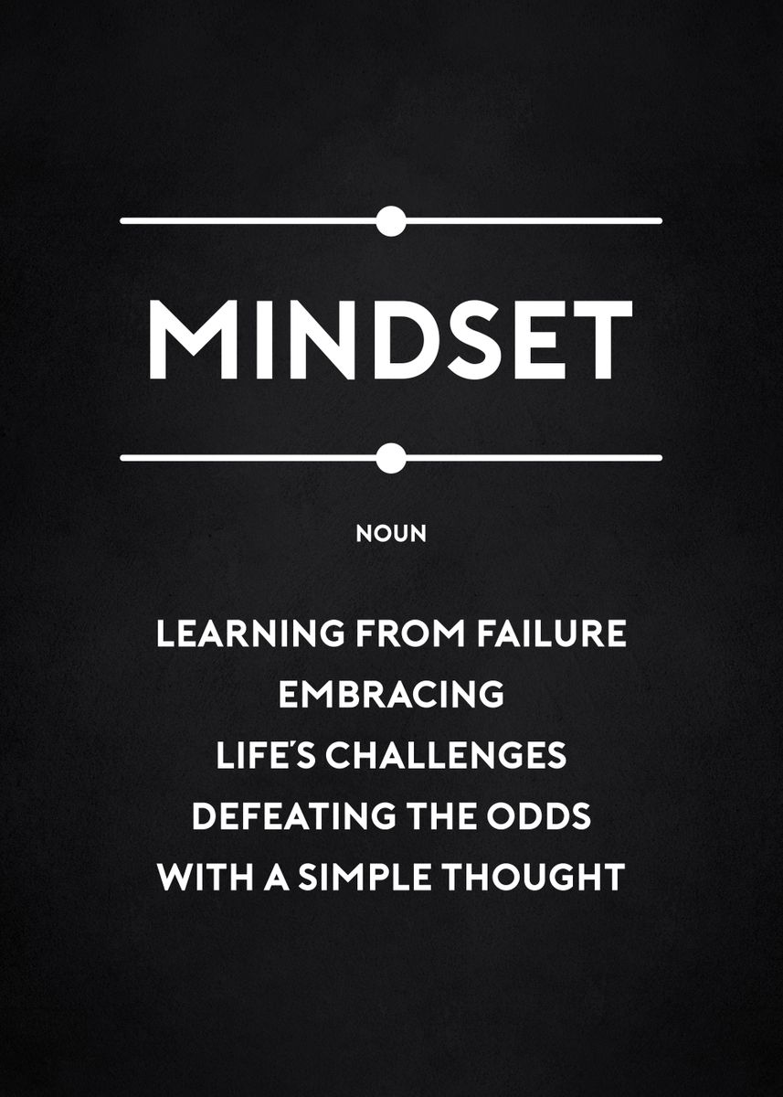 'mindset definition' Poster by Motivational Anime | Displate