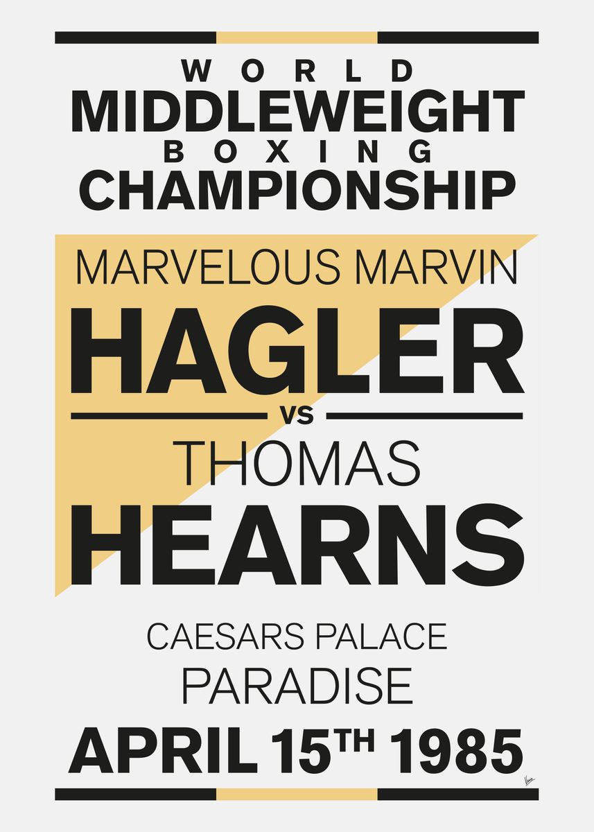  Hagler VS Hearns Boxing Poser: Posters & Prints