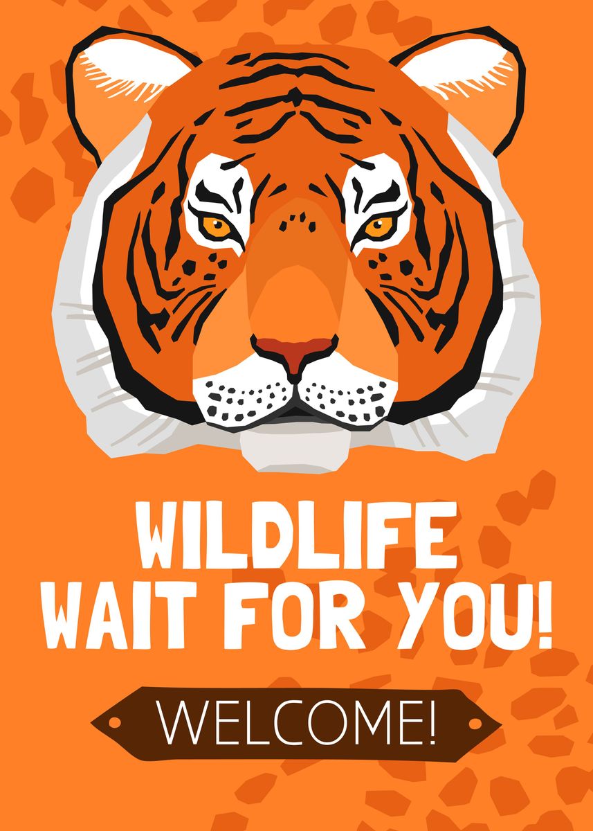 'Zoo Animal Tiger' Poster by valkry art | Displate