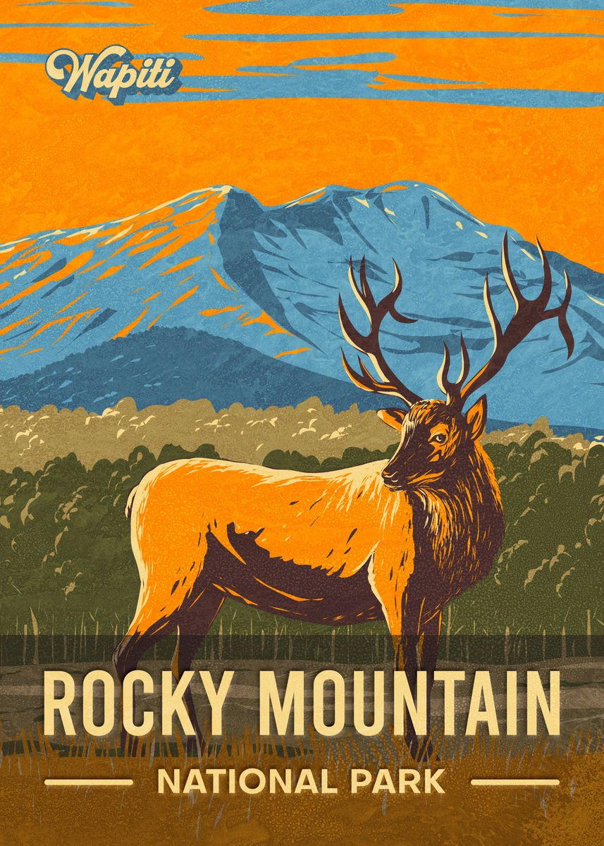 'Rocky Mountain Park' Poster, picture, metal print, paint by Jordan ...