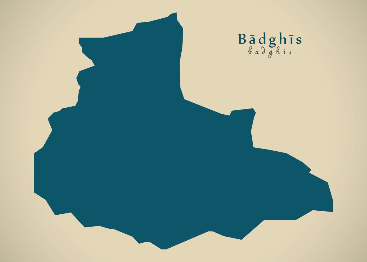 'Badghis province map' Poster by Ingo Menhard | Displate