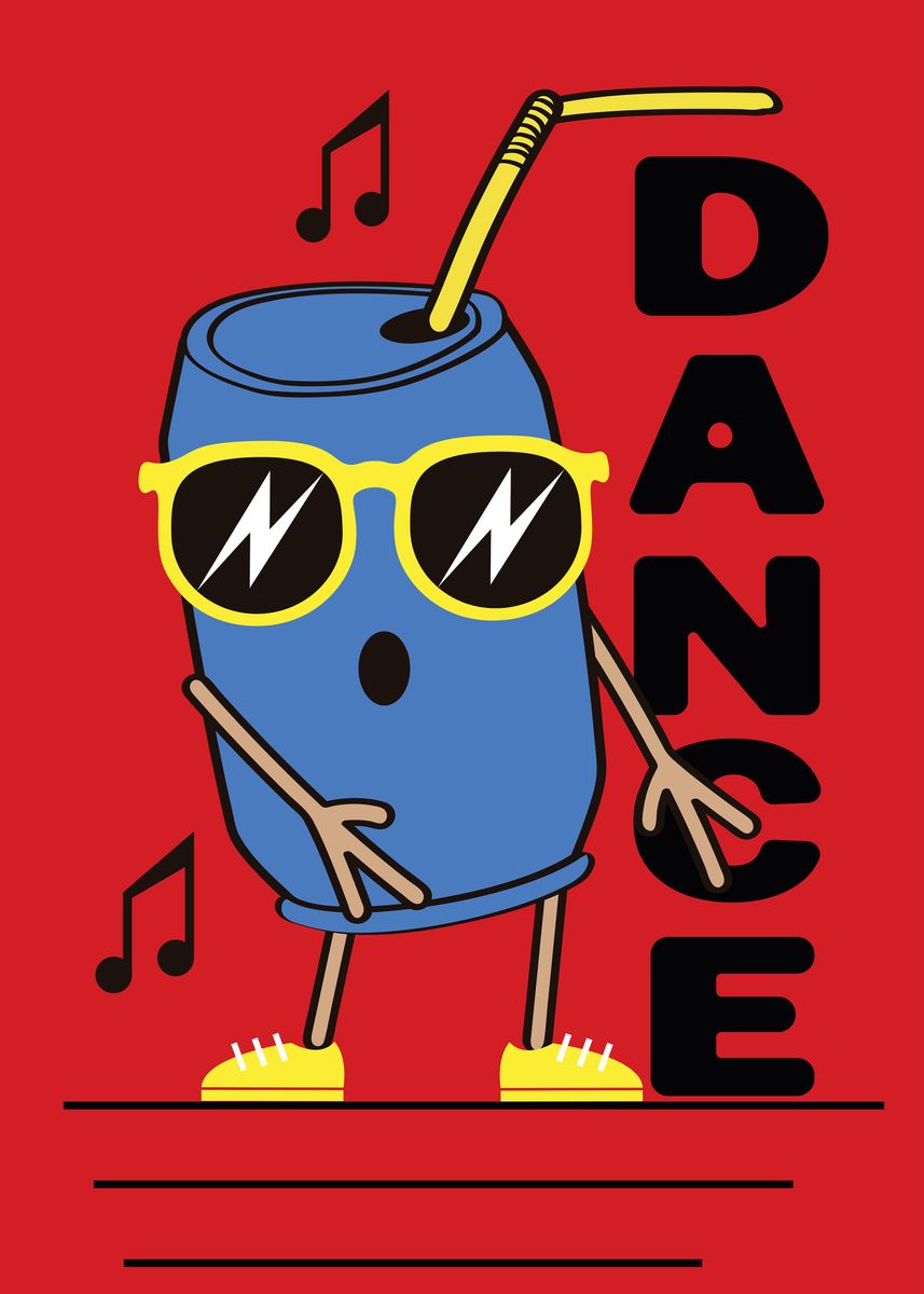 'Soda dance' Poster, picture, metal print, paint by MARINA ...