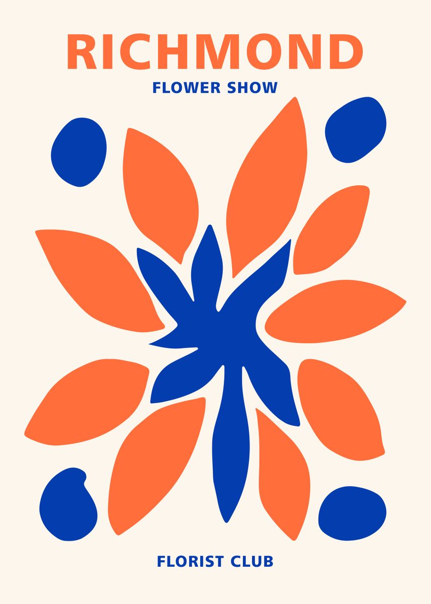 'Richmond Florist Club' Poster, picture, metal print, paint by