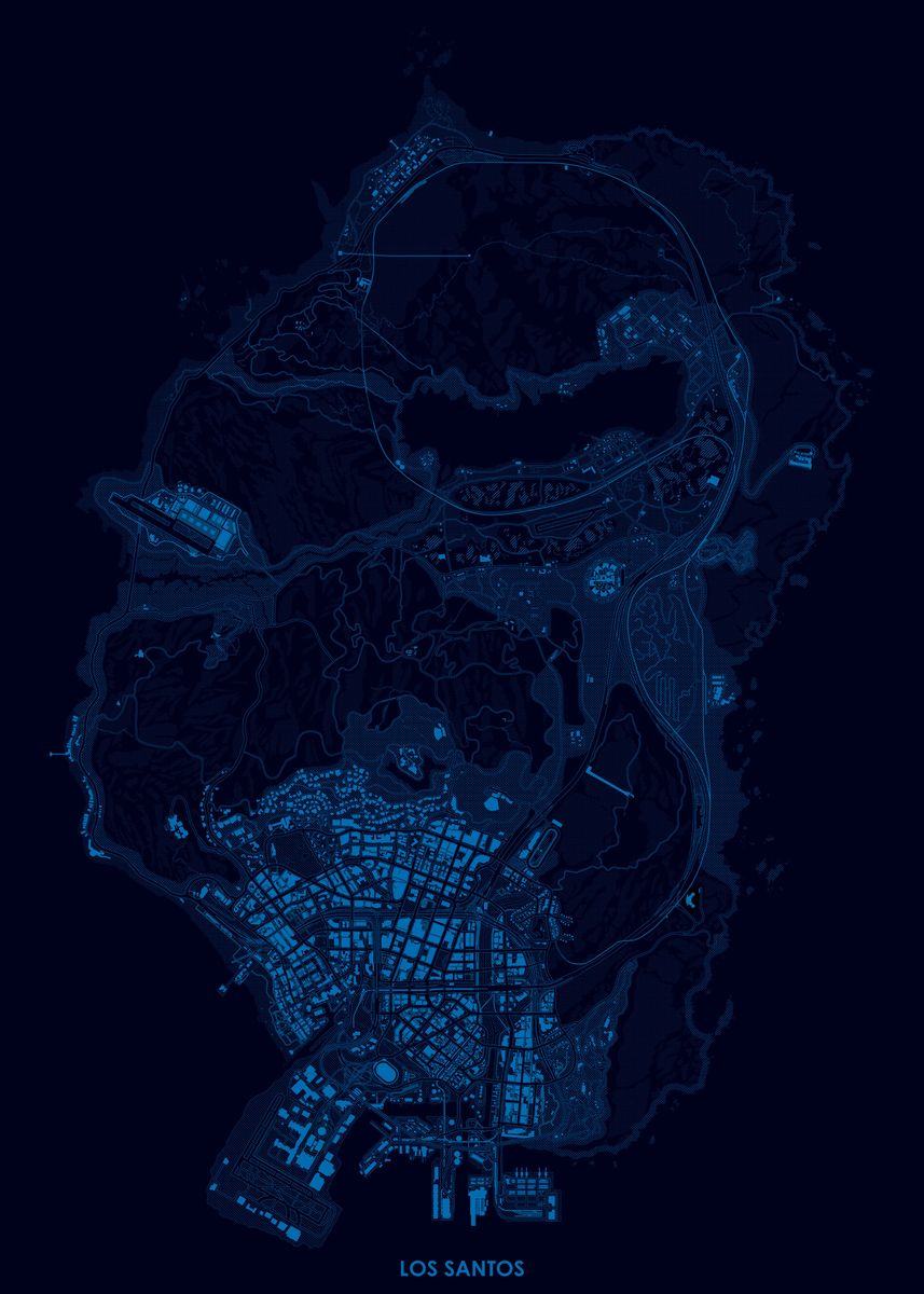 Grand Theft Auto V Map (Los Santos)