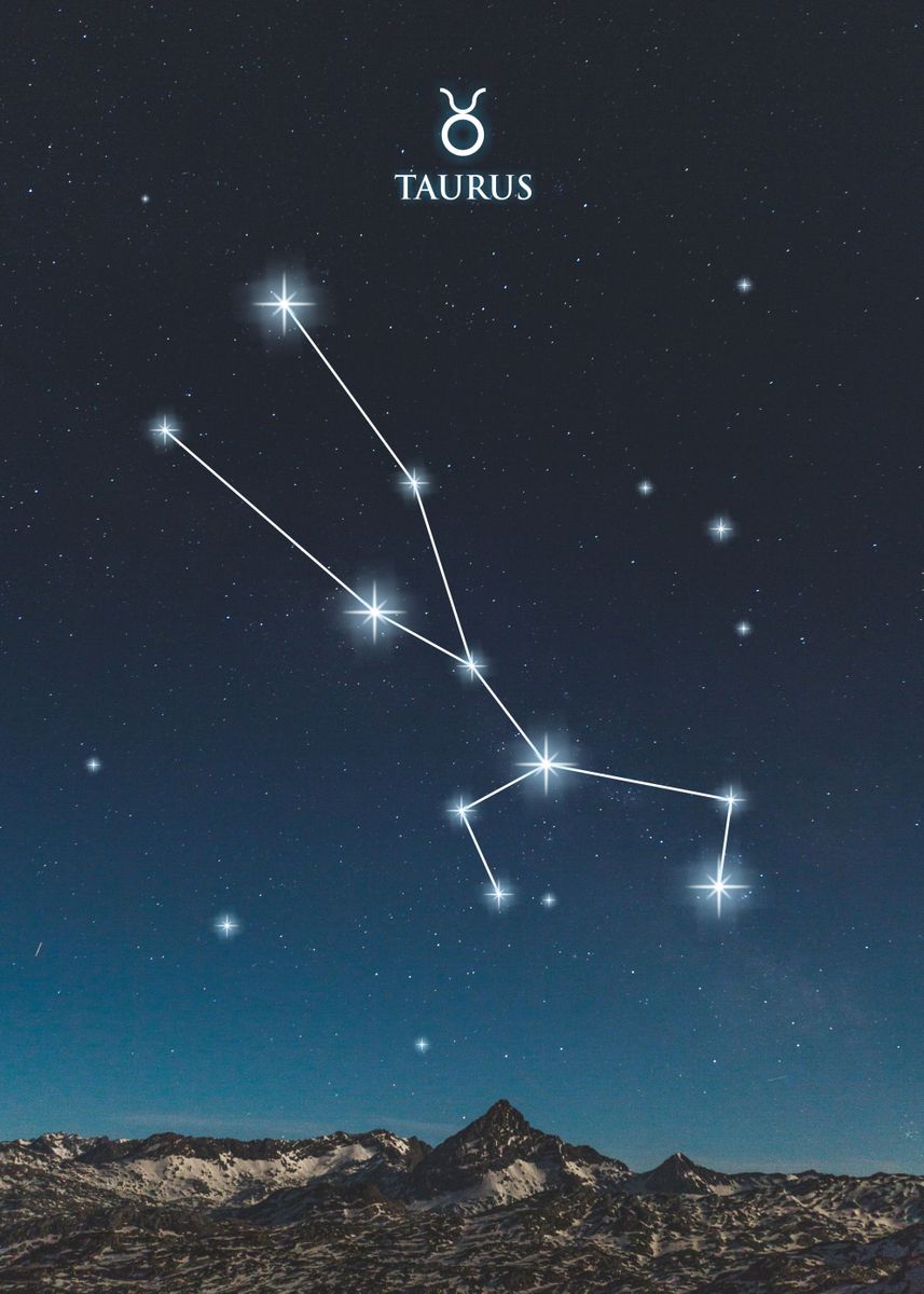 'taurus stars zodiac' Poster, picture, metal print, paint by yunur ...