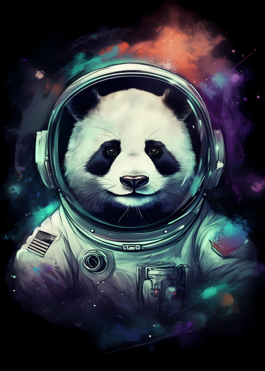 'Panda Astronaut Galaxy' Poster by FavoritePlates | Displate