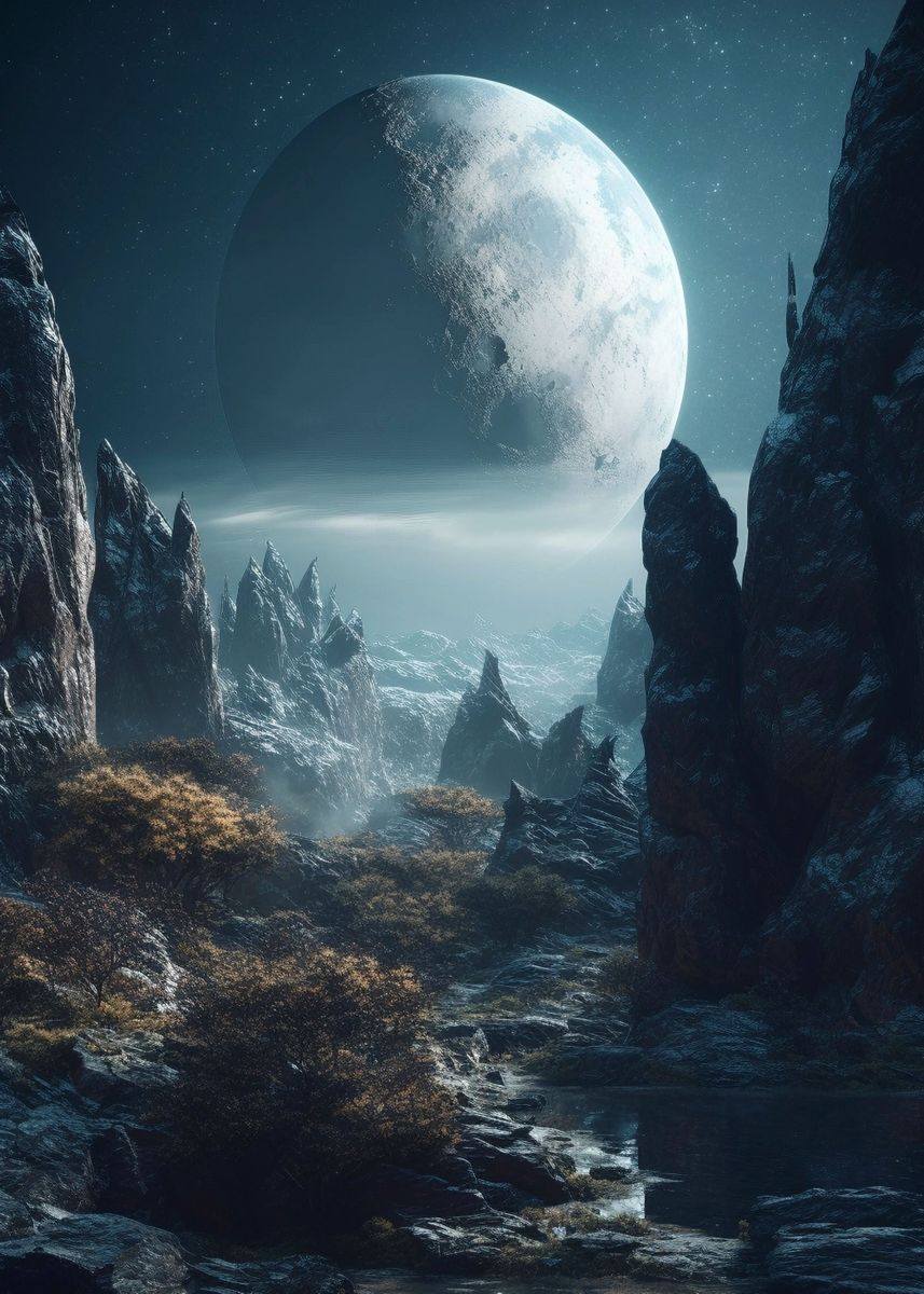 'Alien Landscapes' Poster, picture, metal print, paint by Pedro ...