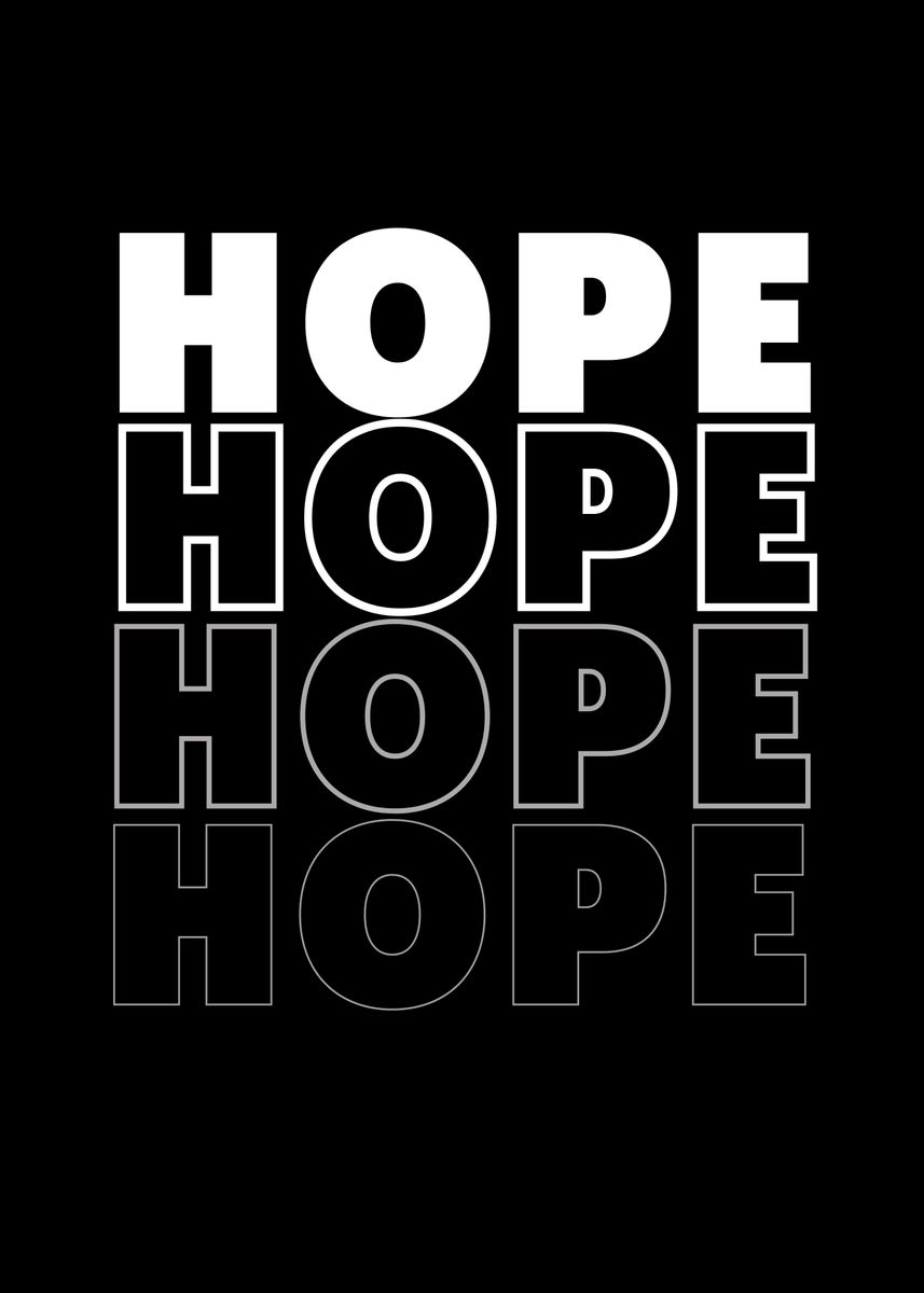 'Hope Inspirational Quotes' Poster by Surya Abstract Displate