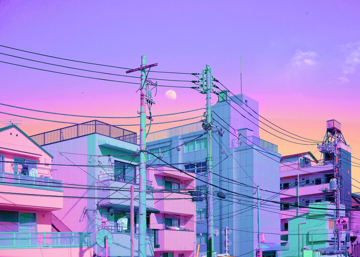 '5pm in Ethereal Tokyo' Poster by Elora Pautrat | Displate