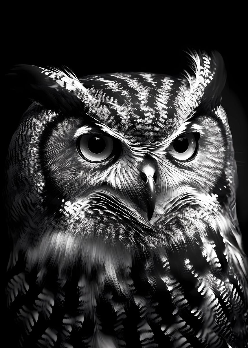 'Owl Animal' Poster, picture, metal print, paint by DecoyDesign | Displate