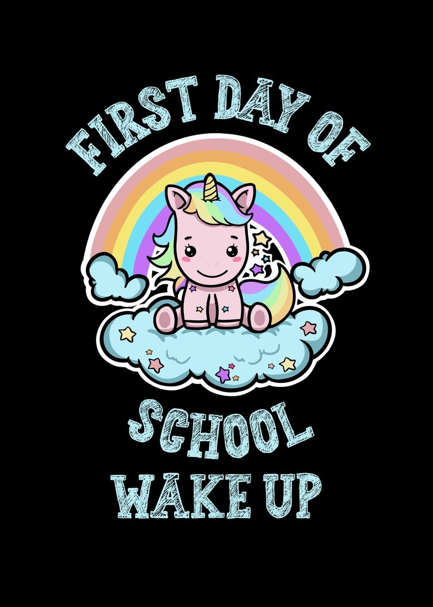 funny-first-day-of-school-poster-picture-metal-print-paint-by