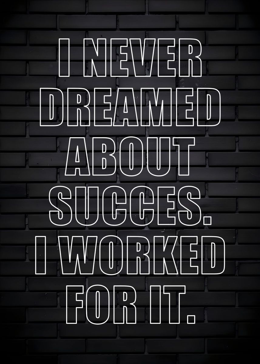 'Succes Motivational 02' Poster, picture, metal print, paint by REZ