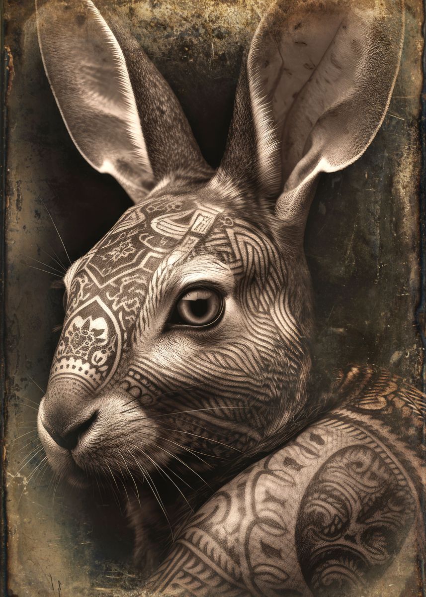 'Guardian Occult Rabbit' Poster, picture, metal print, paint by Kingdom ...