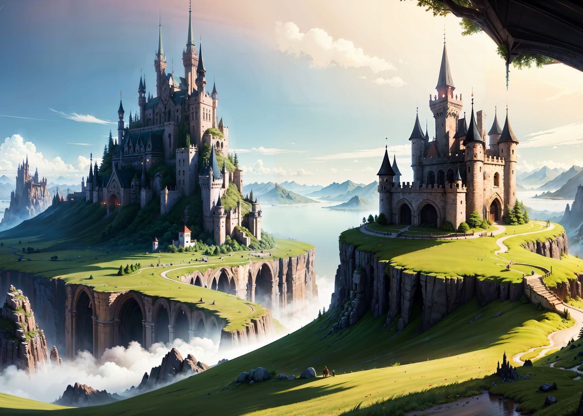 'Fantasy Kingdom' Poster by DervlexArt | Displate