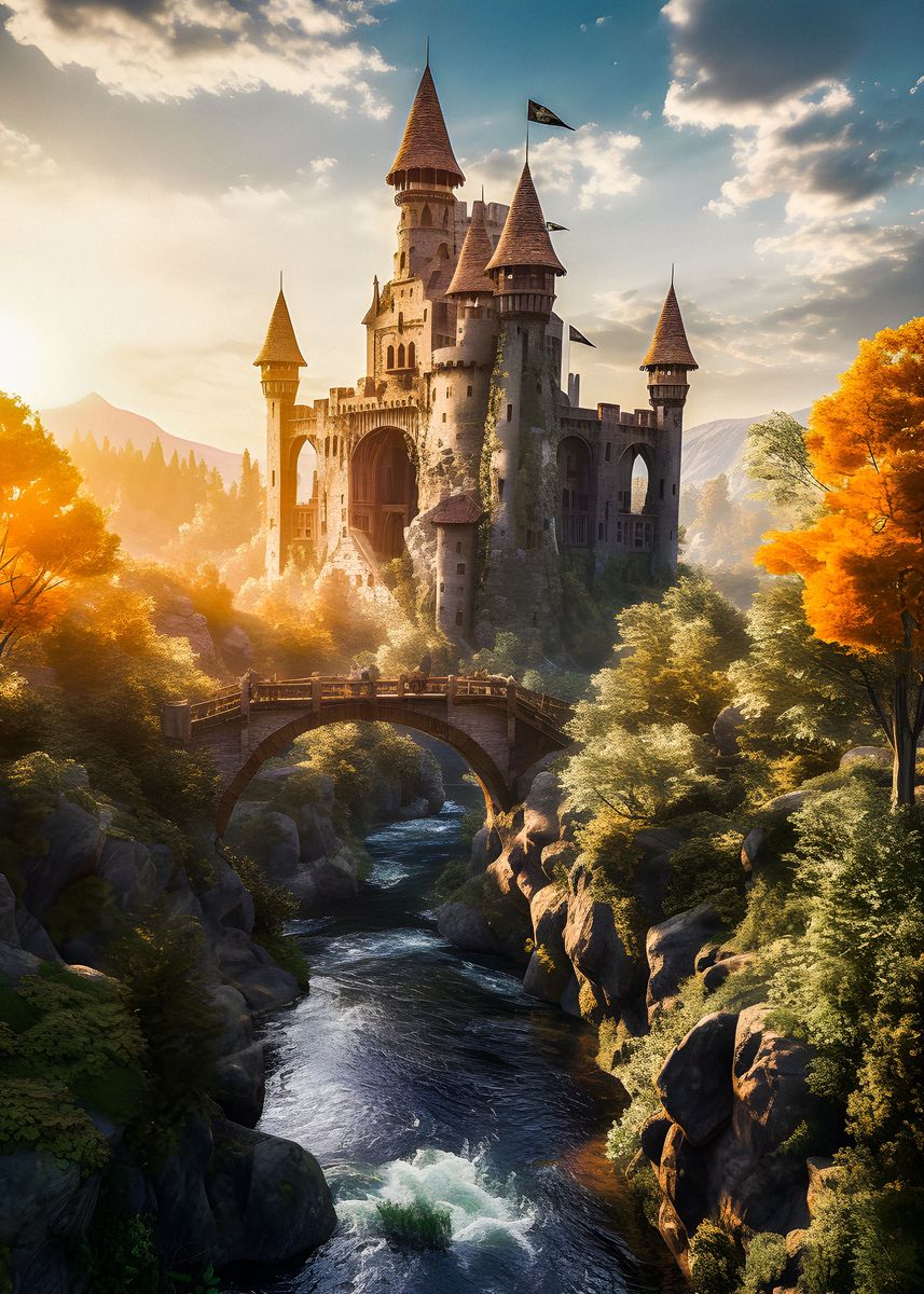 'Medieval castle of Ivy' Poster, picture, metal print, paint by Alan ...