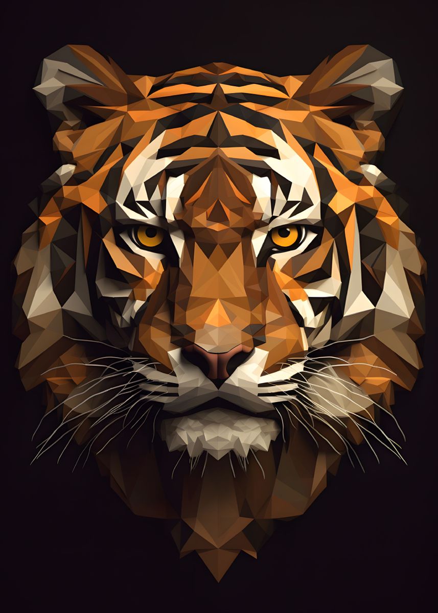 tiger white tiger bengal tiger wild life nature Low-poly 3D Model