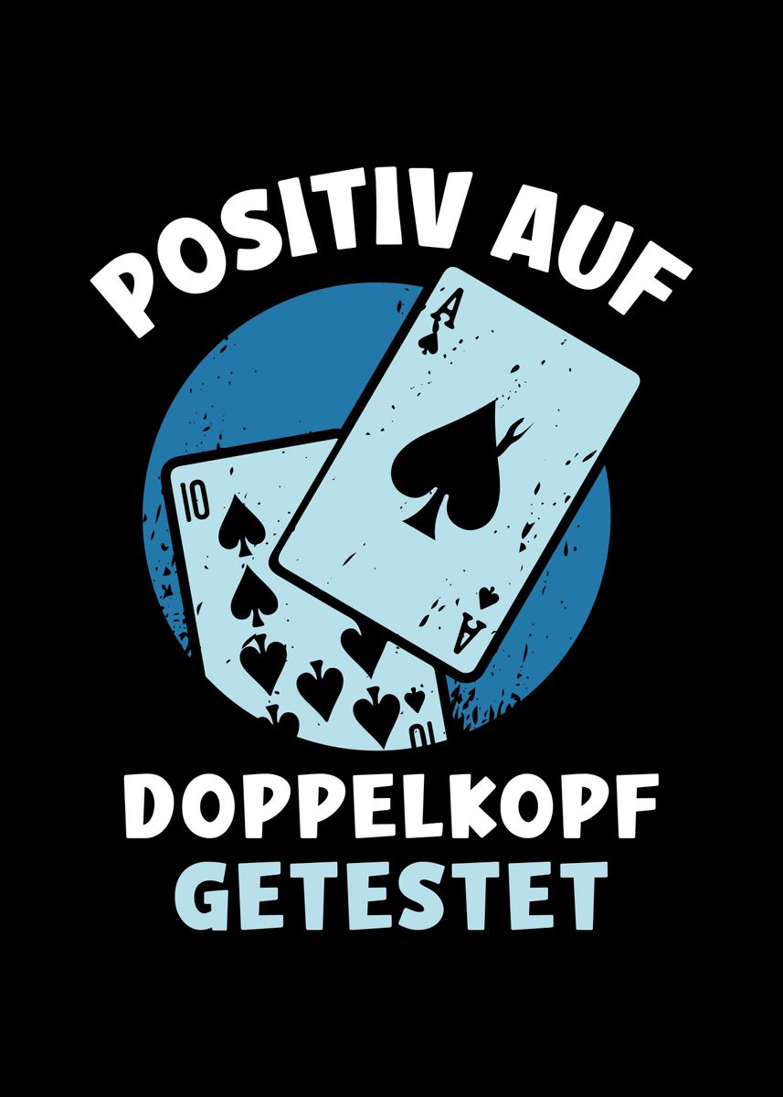 'Doppelkopf' Poster, picture, metal print, paint by Sebastian Wünsche