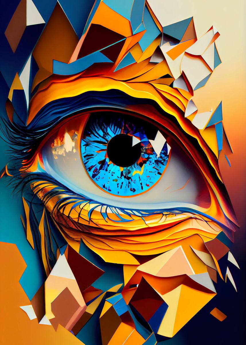 'Abstract Human Eye' Poster, picture, metal print, paint by ...