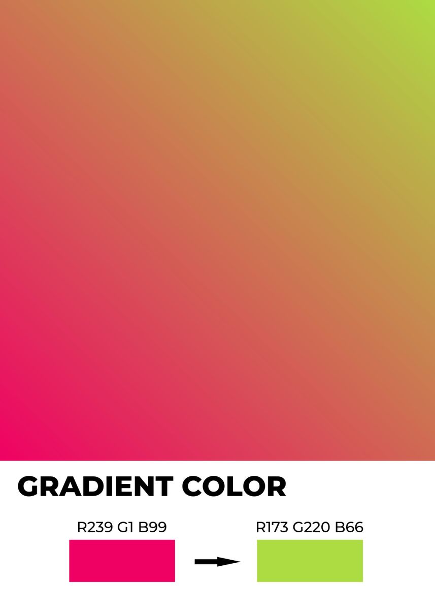 'The Gradient Color Code' Poster, picture, metal print, paint by Jon