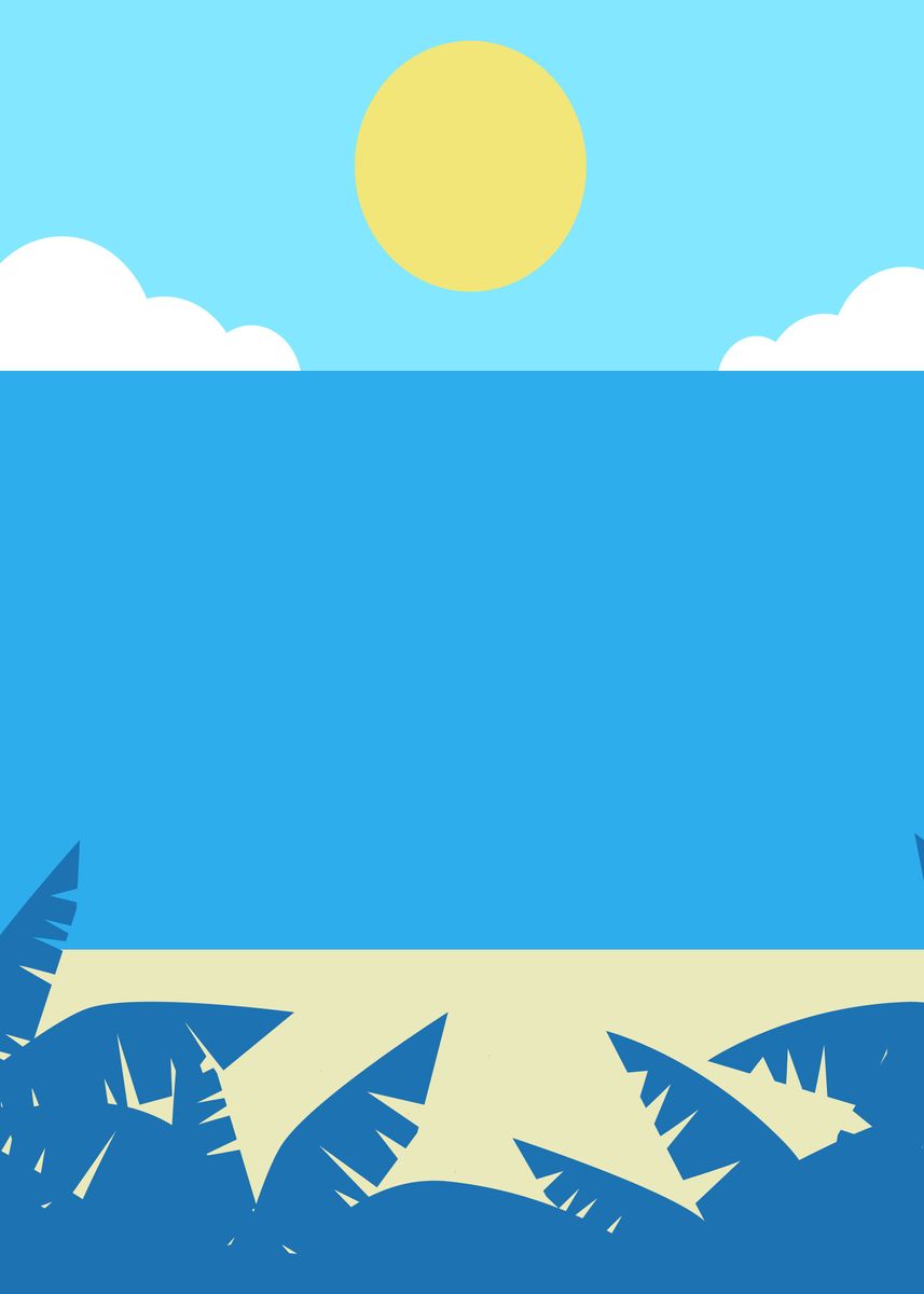 'Summer Beach' Poster by Sunset Creative Displate