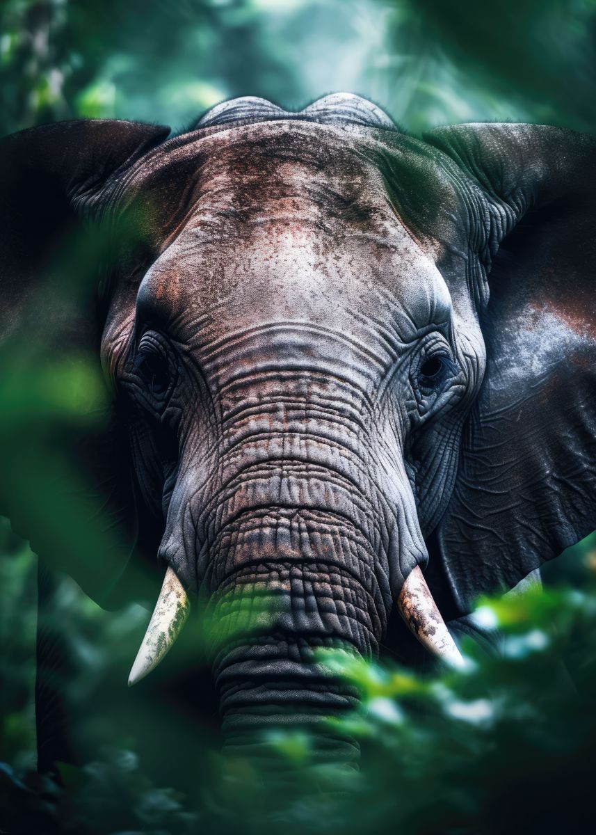 'Large African Elephant' Poster by mcmtdesigns | Displate