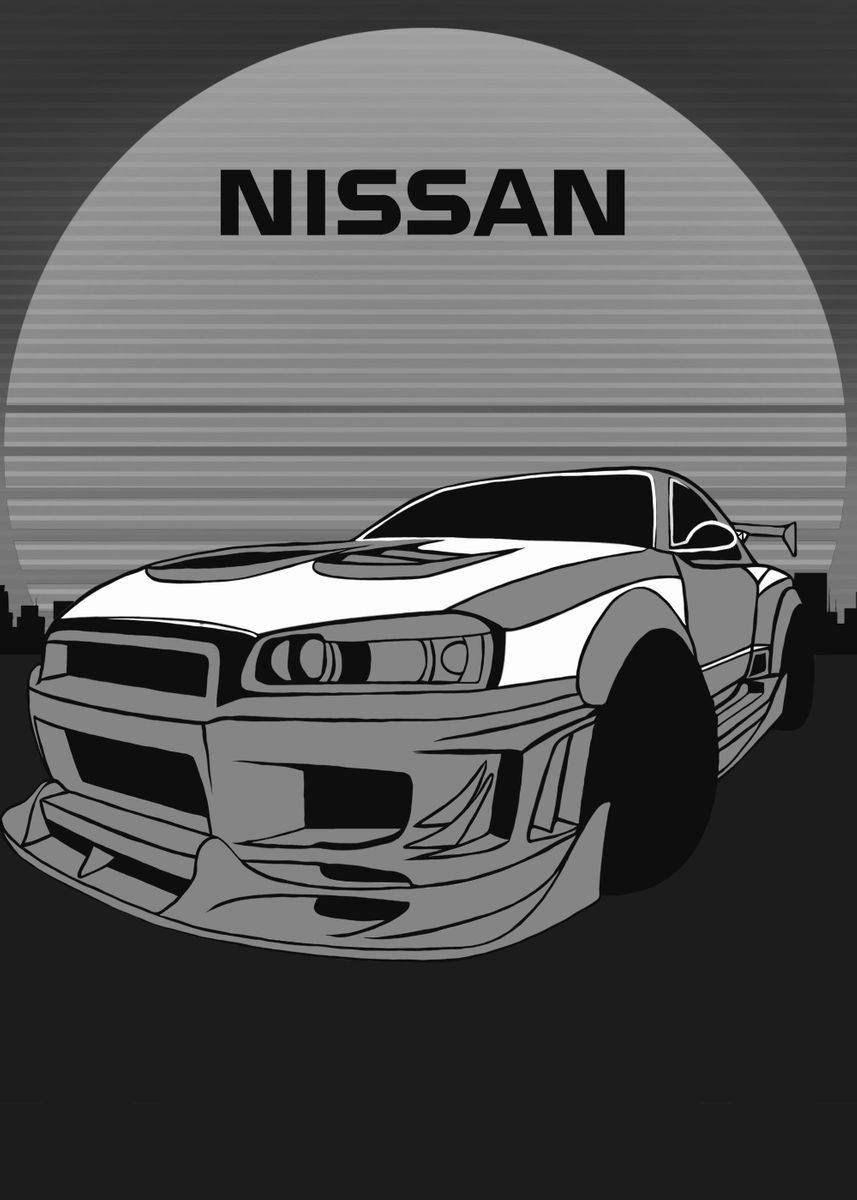 'Nissan skyline ' Poster by Recca | Displate