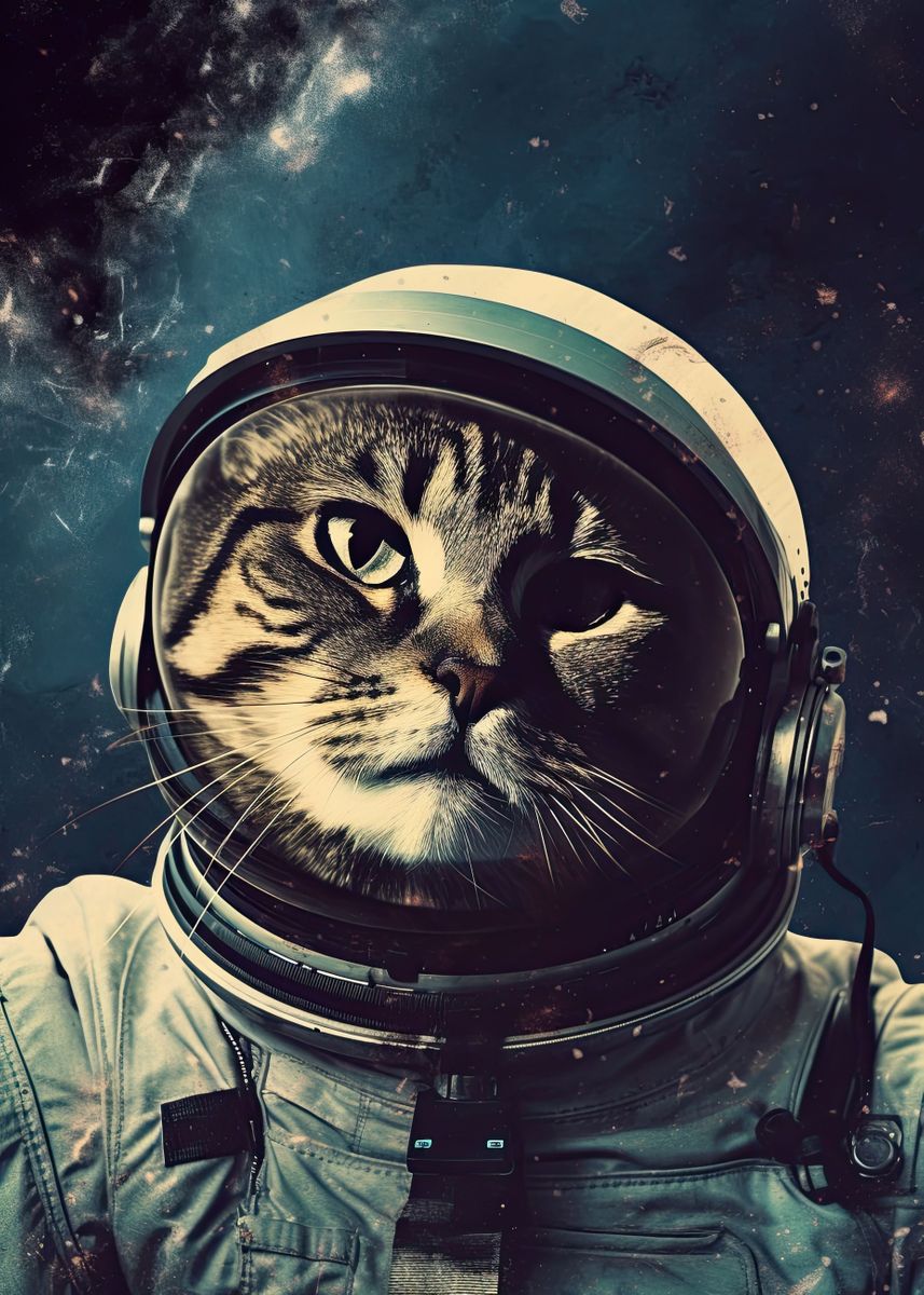 'Cosmic Kitty' Poster, picture, metal print, paint by Morphic Prints ...