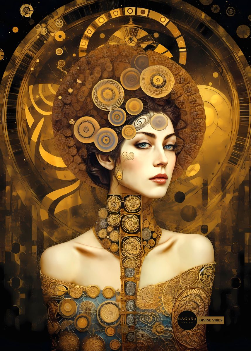 'Divine Princess Klimt ' Poster, picture, metal print, paint by RAGANA ...