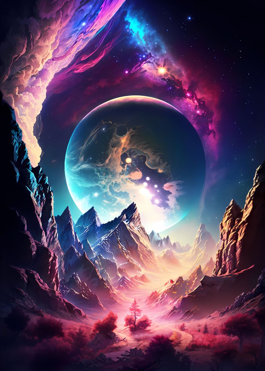 'Galactic Wonderland' Poster, picture, metal print, paint by Luong Phat ...