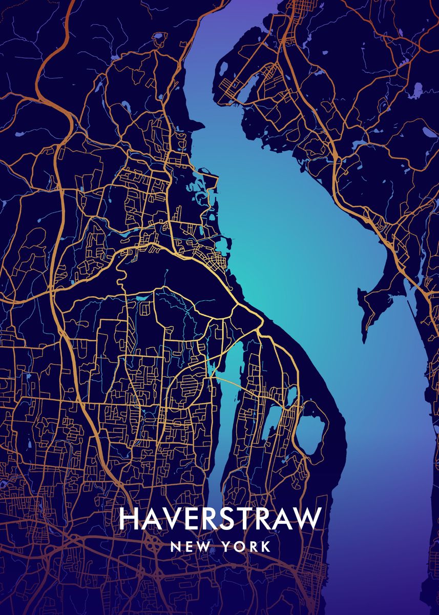 'Haverstraw New York' Poster, picture, metal print, paint by Miracle