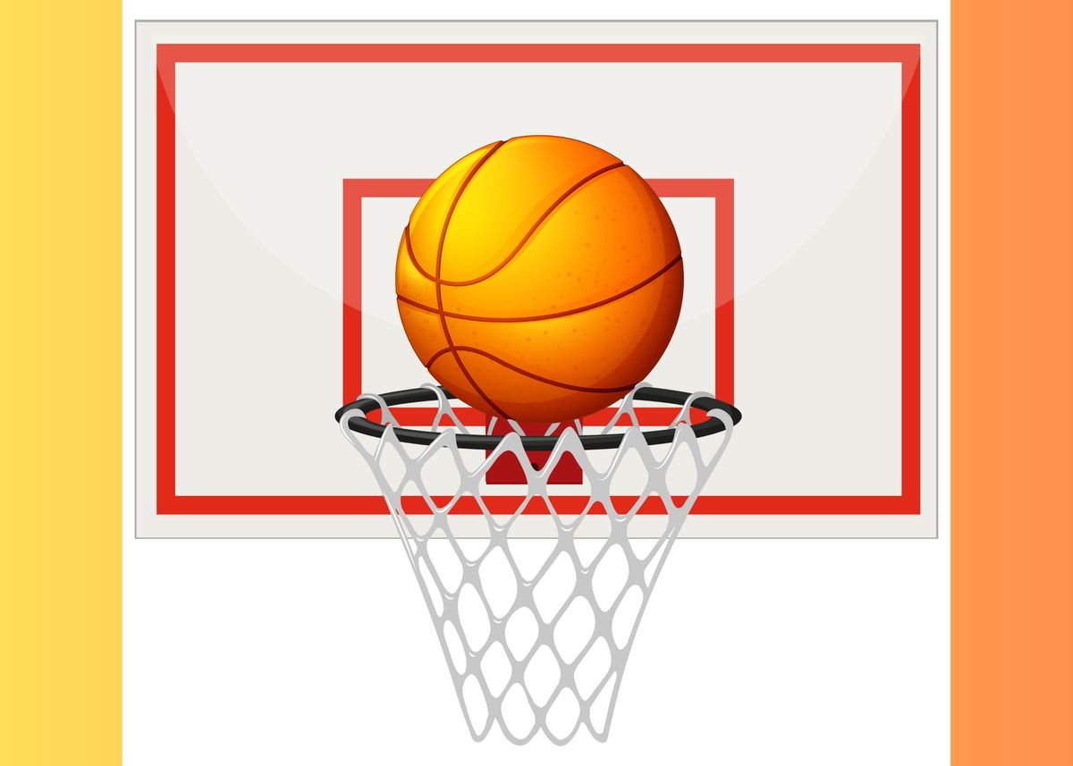 'Basketball Backboard' Poster by Artistic Shop | Displate