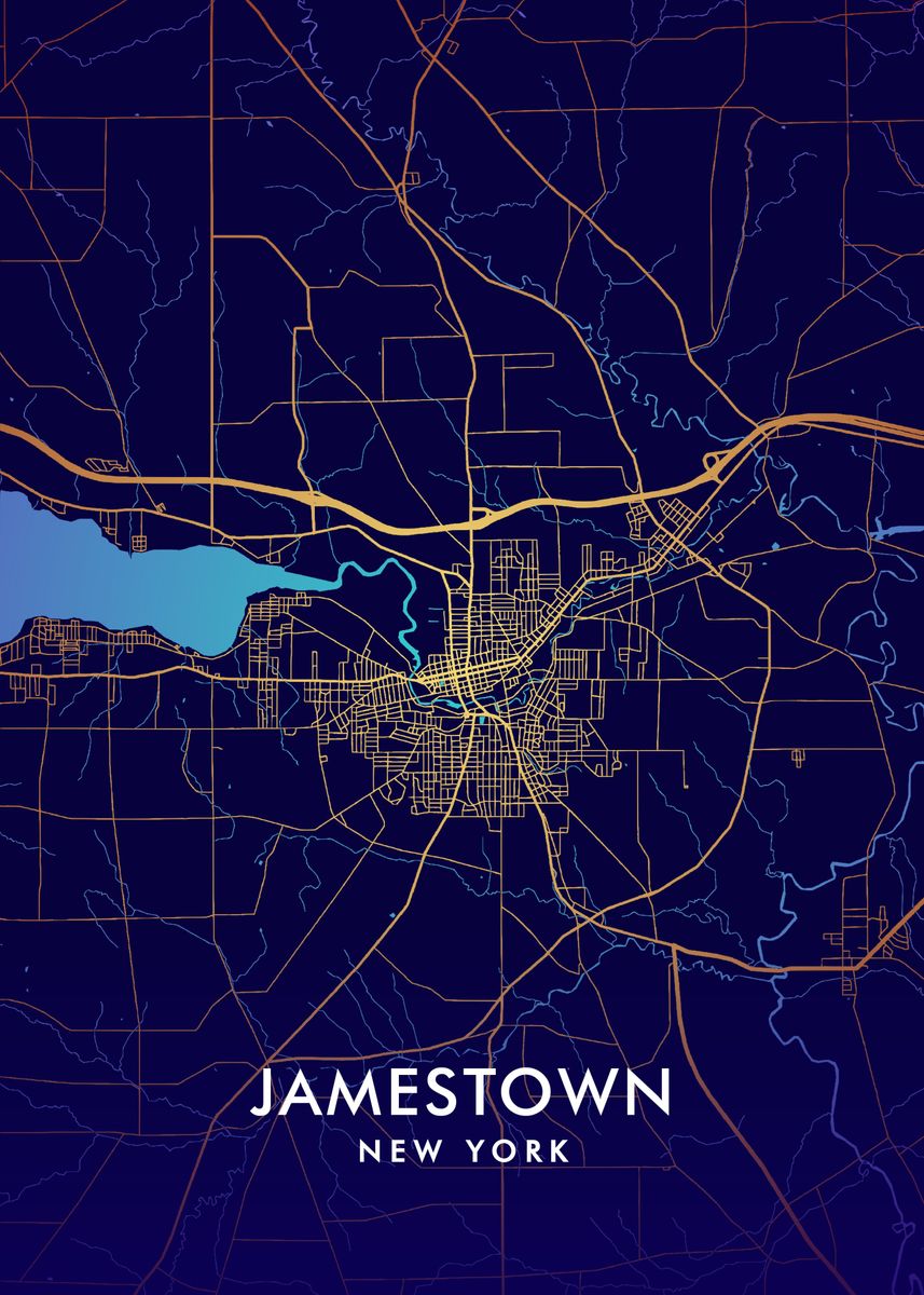 'Jamestown New York' Poster by Miracle Studio Displate