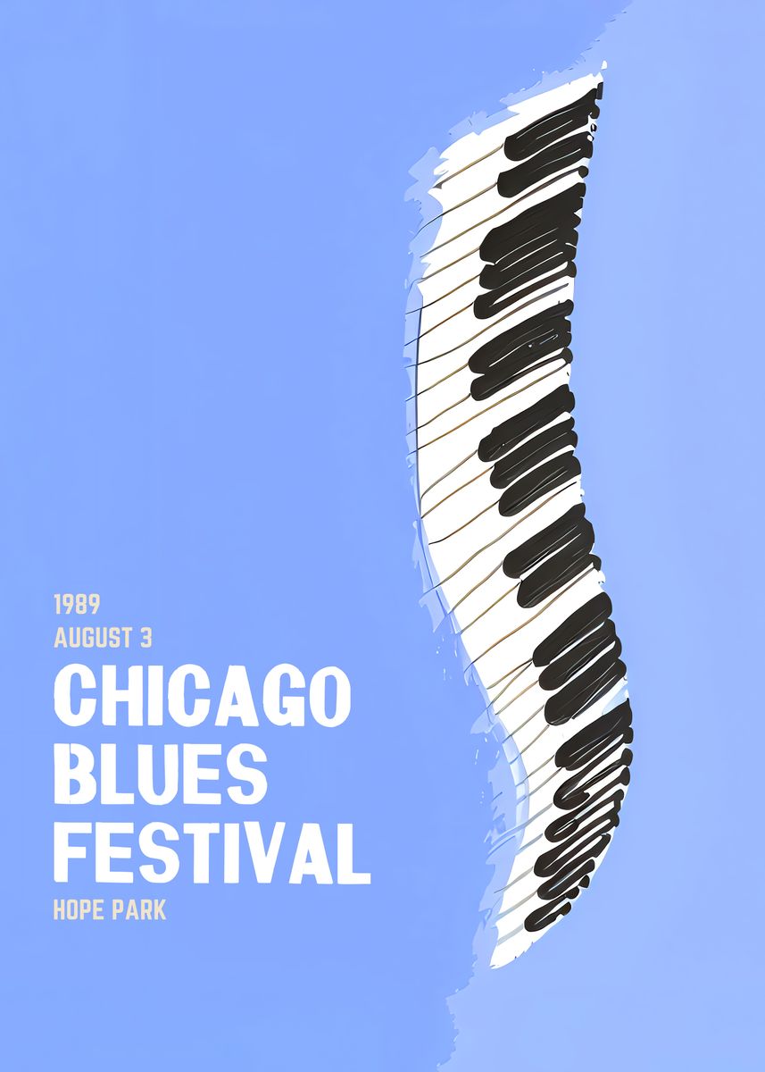 'Chicago Blues Festival' Poster by BluePinkPanther Displate