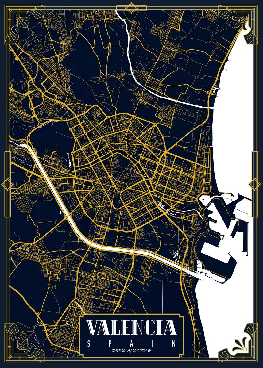 Valencia City Map Gold Poster Picture Metal Print Paint By DeMAP 97191bb3a56cc33b9a38c914e0b83ea1 2daef7cc09e11e152170cb90d9925055