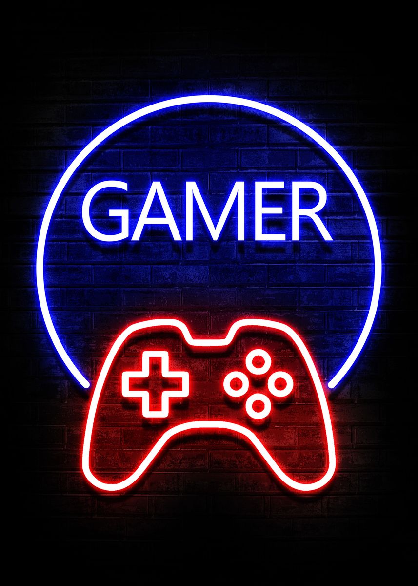 'Gamer Joystick' Poster by Black Four | Displate