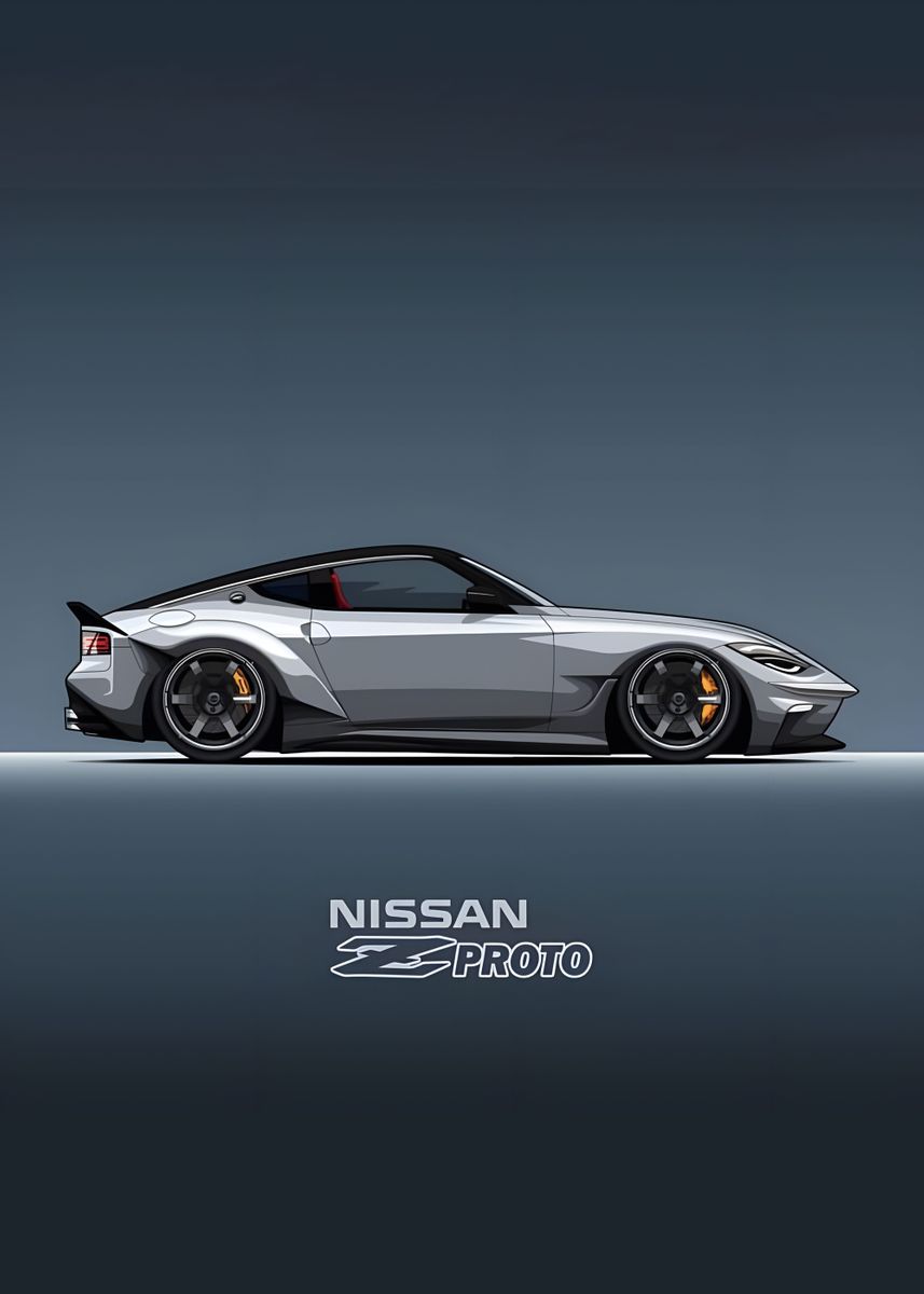 'Nissan JDM car' Poster, picture, metal print, paint by fatima waalou ...