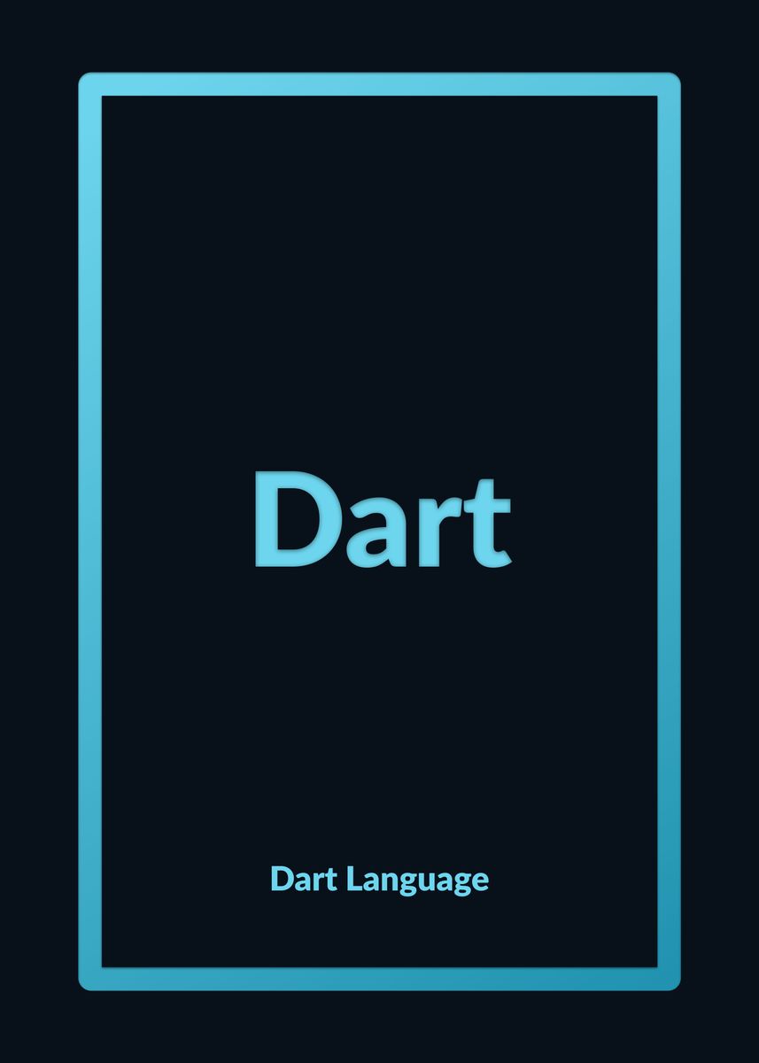 'Dart Language' Poster, picture, metal print, paint by Wisnu Harjanta ...