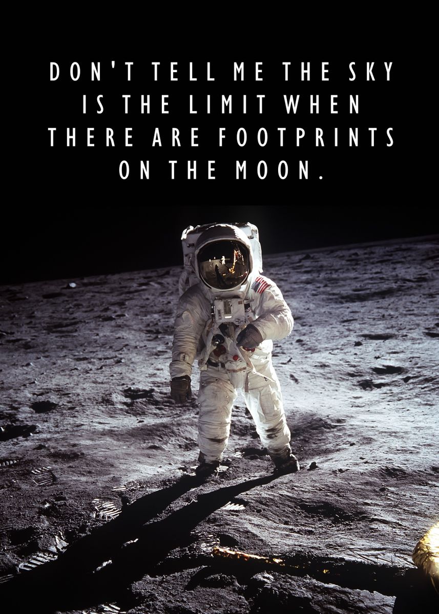 'Footprints on the moon' Poster, picture, metal print, paint by Mikko ...