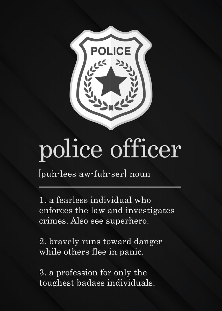 Funny Police Definition Poster By 84pixeldesign Displate