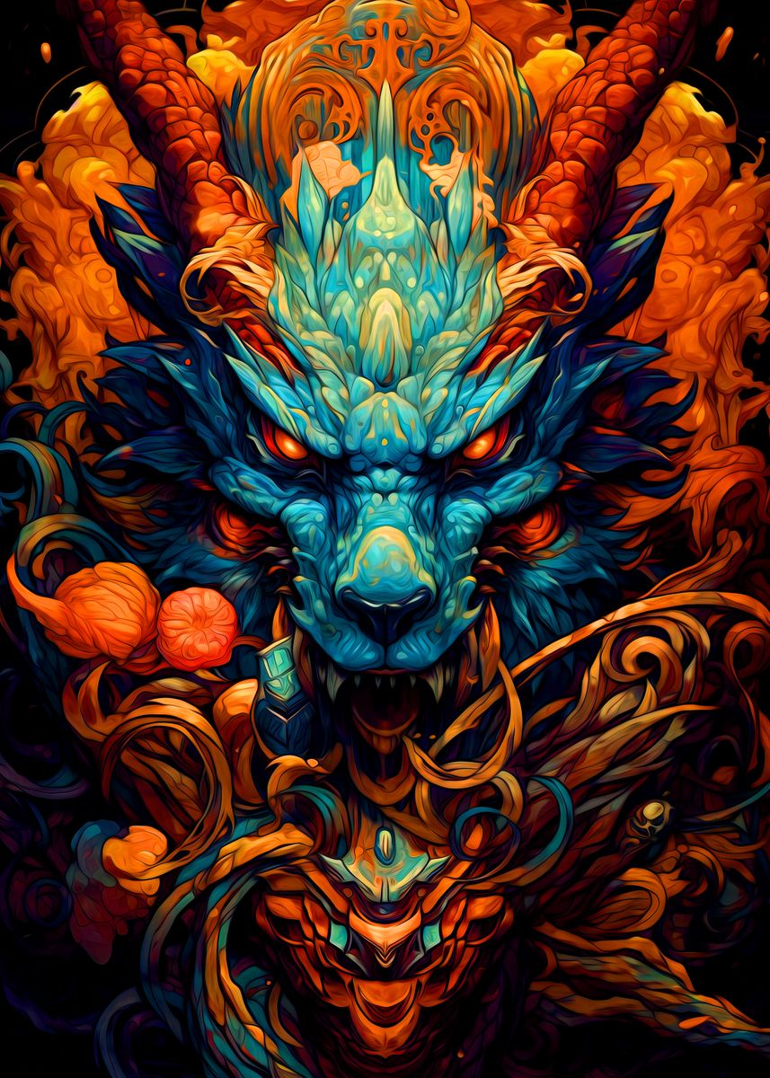 'Anime Dragon' Poster by Camille Pierre | Displate