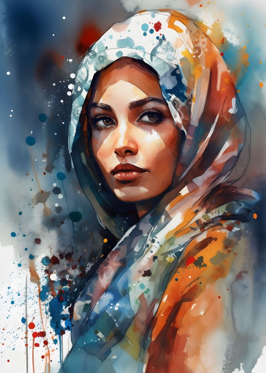 'Portrait of a Arabic Woman' Poster by ORIENTICAL | Displate