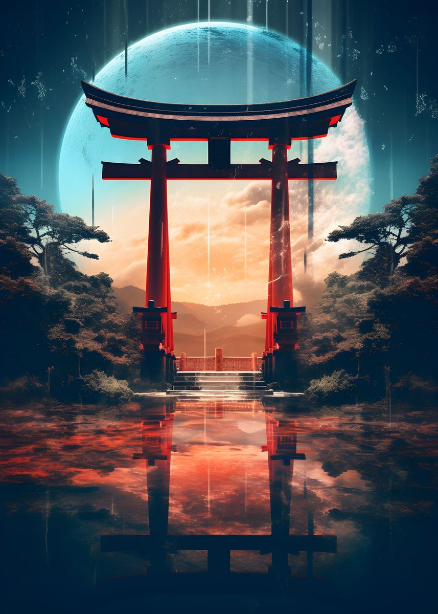 'Japan Shinto Torii Gate' Poster, picture, metal print, paint by Tracy ...
