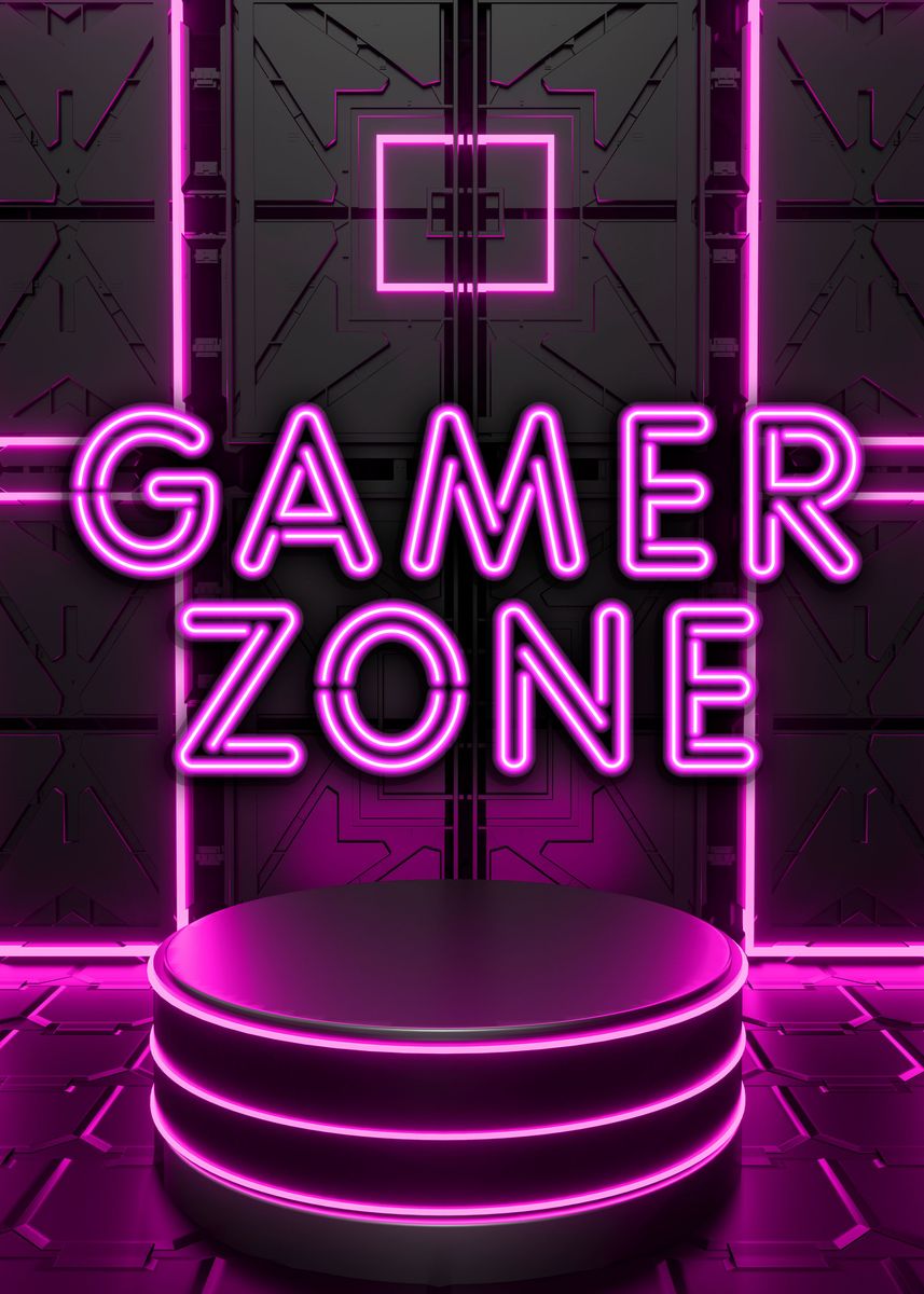 Gamer Zone Poster Picture Metal Print Paint By Metal Posters