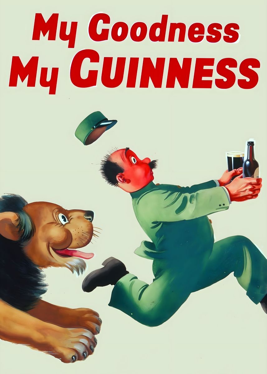 'My Goodness My Guinness' Poster, Picture, Metal Print, Paint By ...