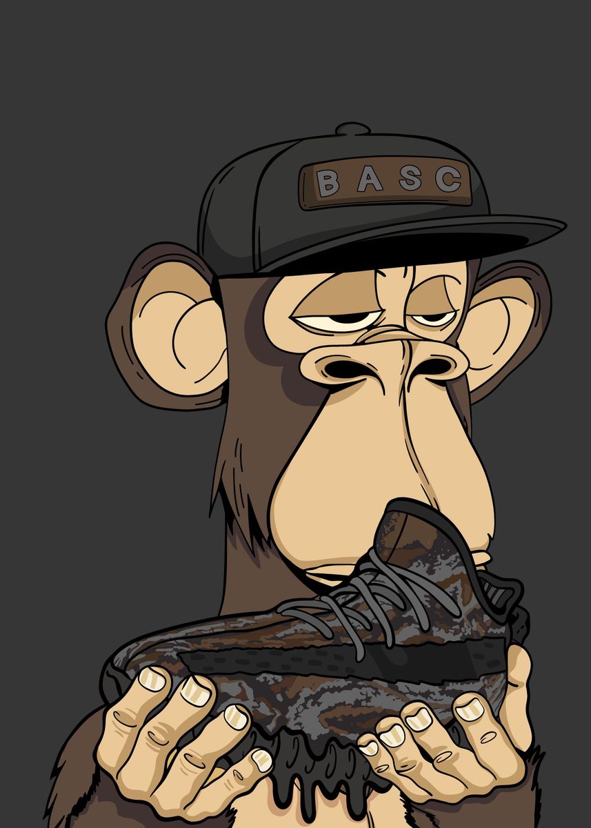 'Hype bored ape' Poster, picture, metal print, paint by Magic Apes ...