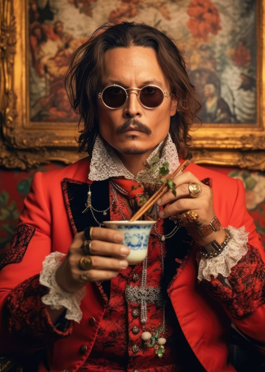 'Johnny Depp Fashion Art' Poster, picture, metal print, paint by