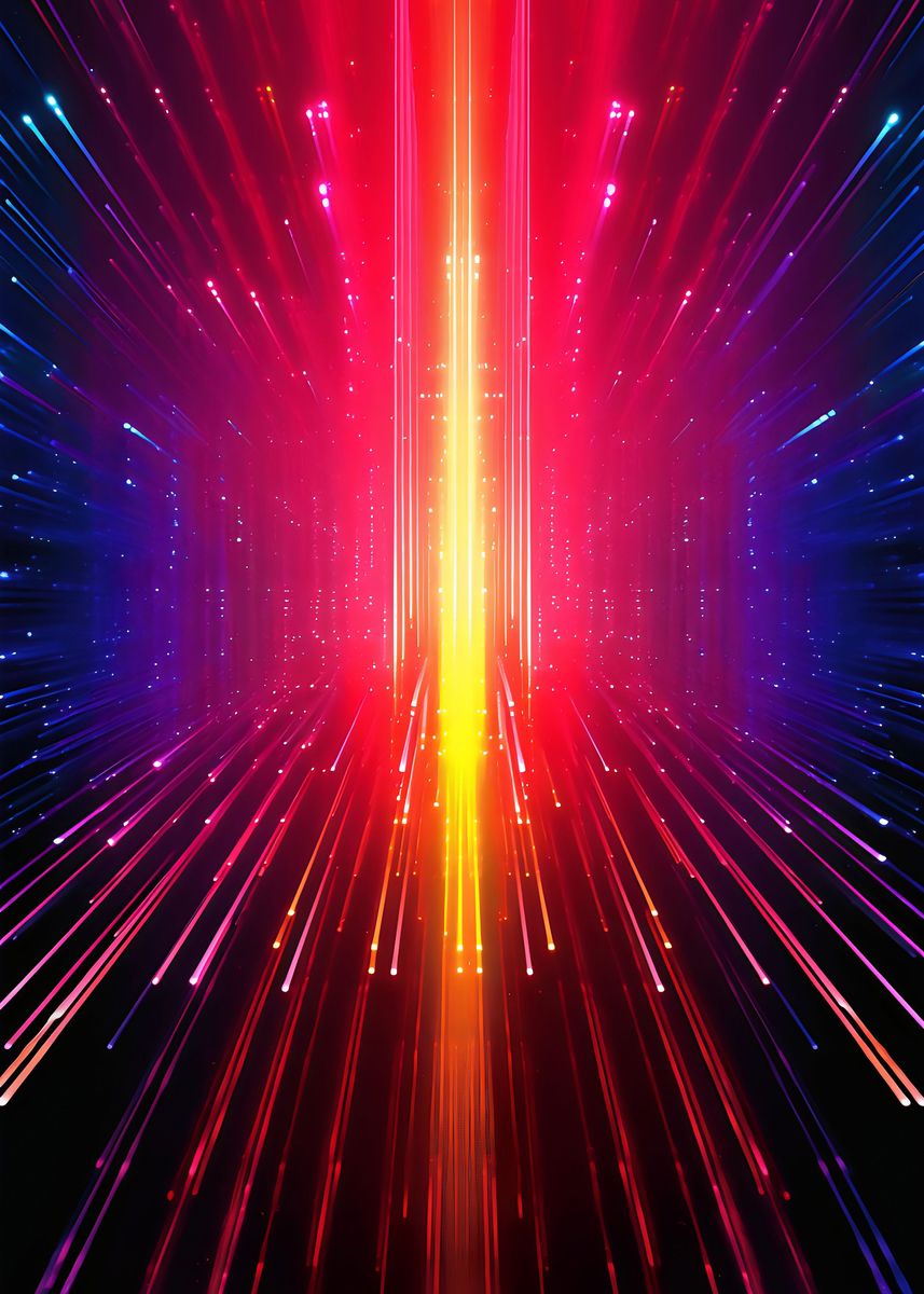 'Abstract Neon Color' Poster, picture, metal print, paint by Nathan ...