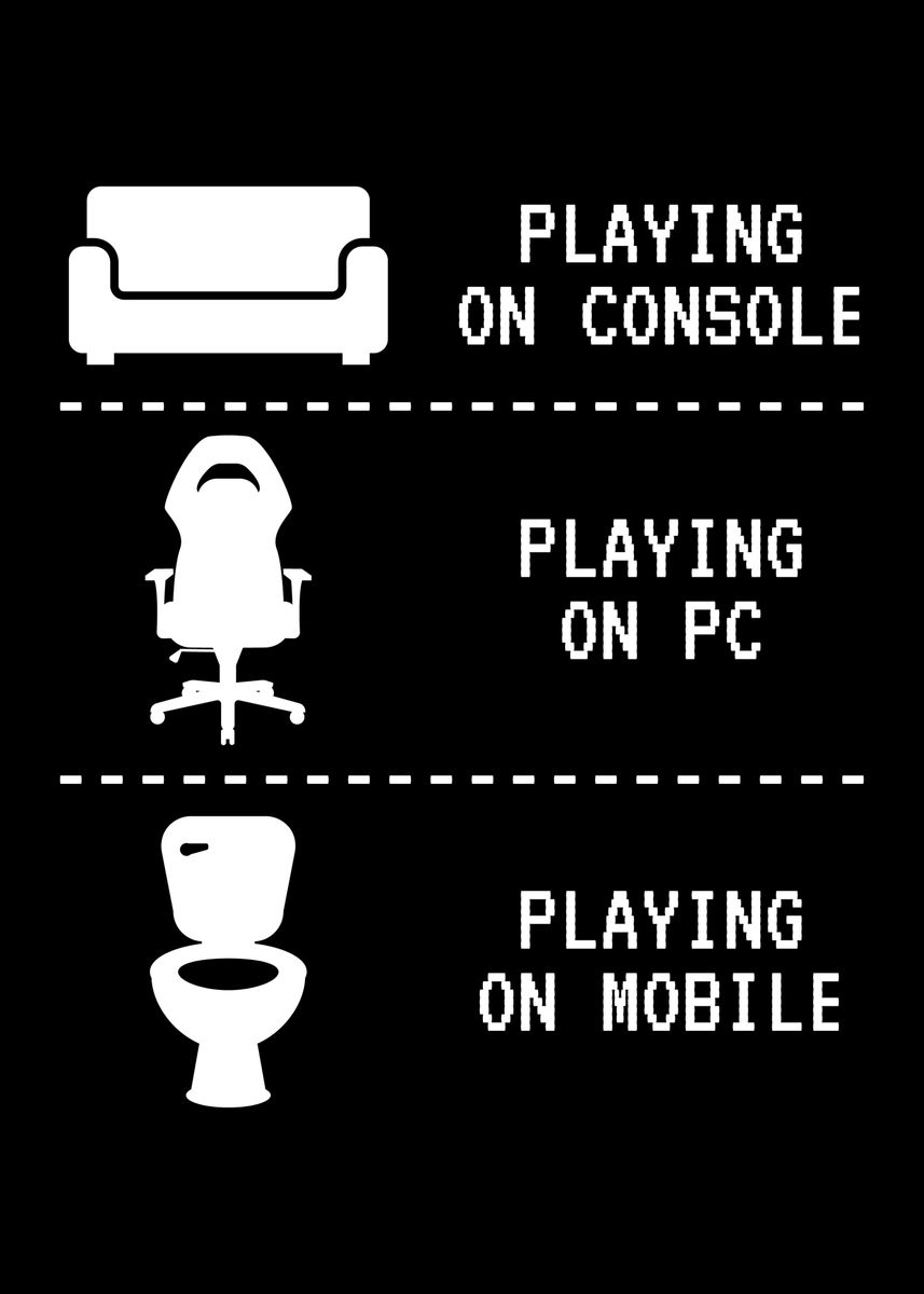 'Playing On Gaming Games' Poster, picture, metal print, paint by Mooon ...