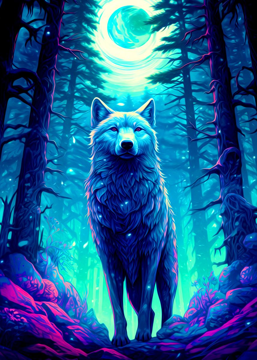 'Wolf' Poster, picture, metal print, paint by nhatsk min | Displate